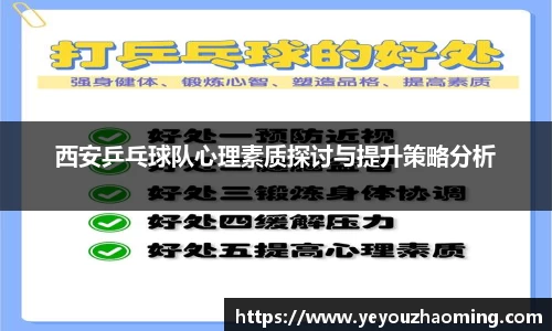 西安乒乓球队心理素质探讨与提升策略分析